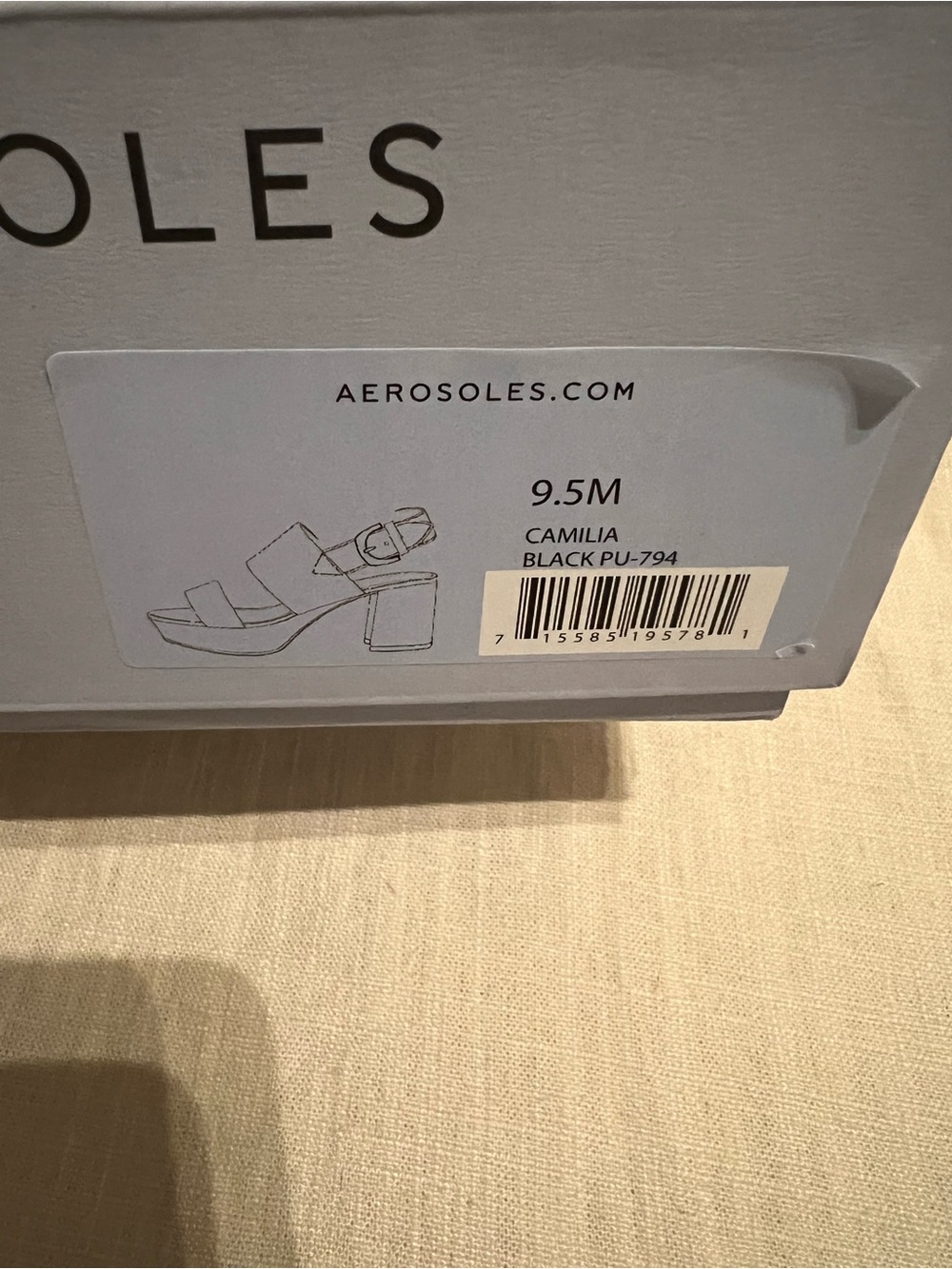 Aerosoles Black Camilia Sandal - Picture 4 of 5